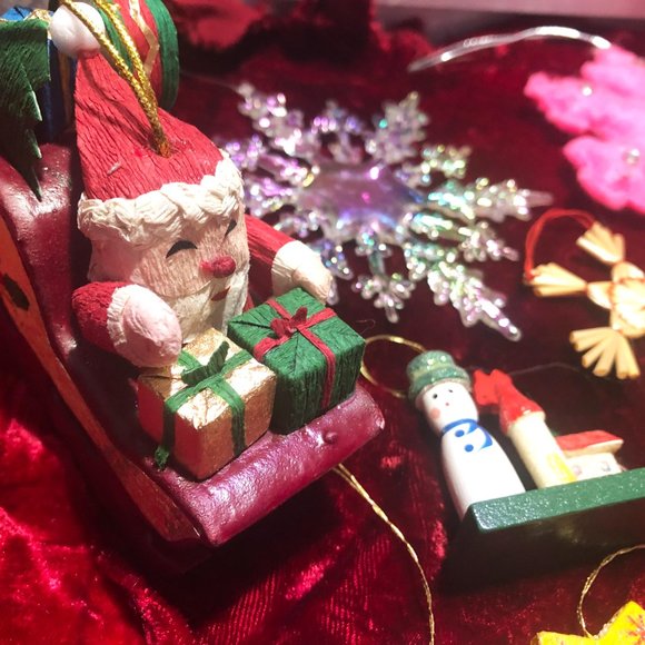 Magical whimsical Vintage Christmas Ornaments Lot - Picture 2 of 10